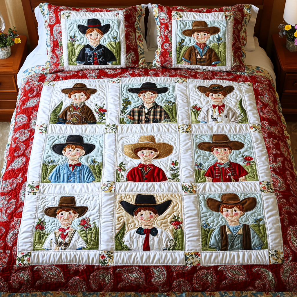Western Spirit 3-Piece Quilted Bedding Set NCU0DK7268