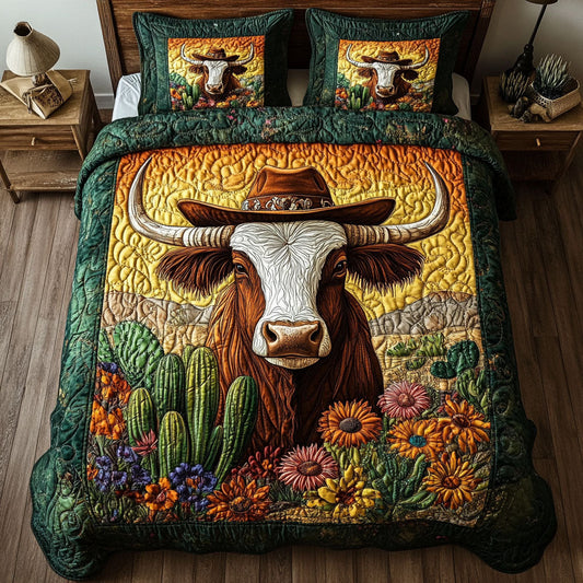 Western Spirit 3-Piece Quilted Bedding Set NCU0NT5876