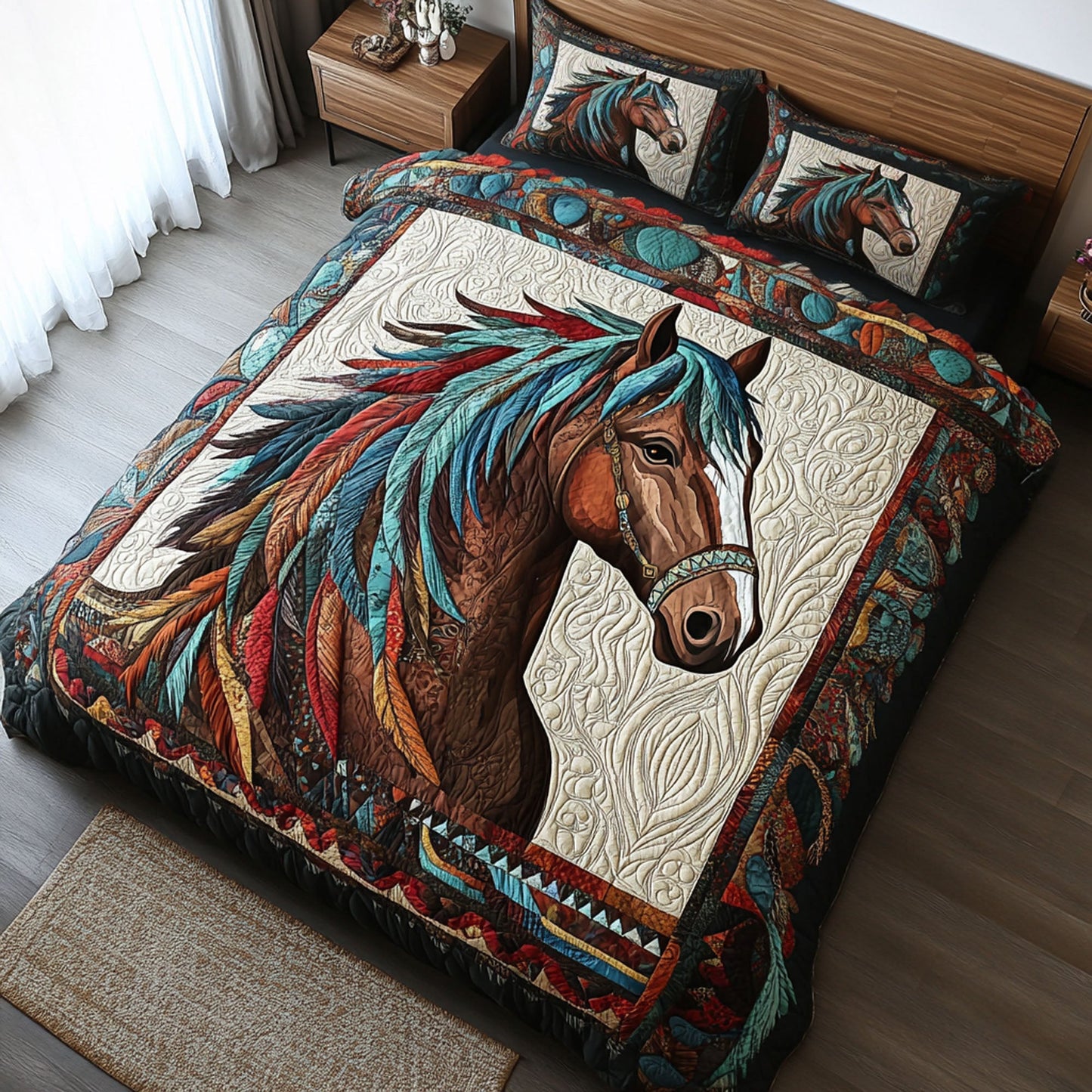 Western Spirit 3-Piece Quilted Bedding Set NCU0TV039