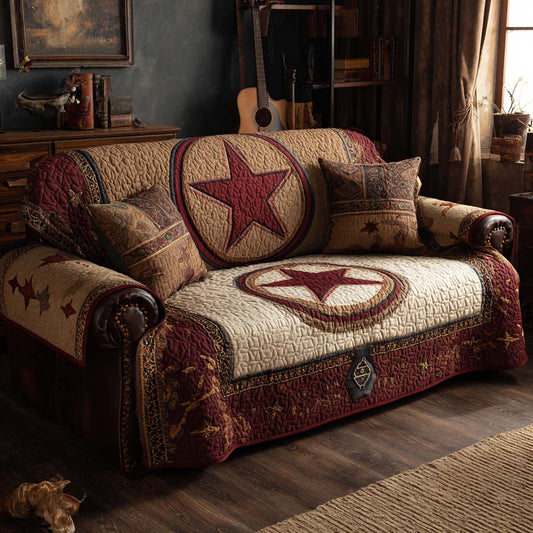 Western Star Emblem Quilted Sofa Cover NCU0XD2130