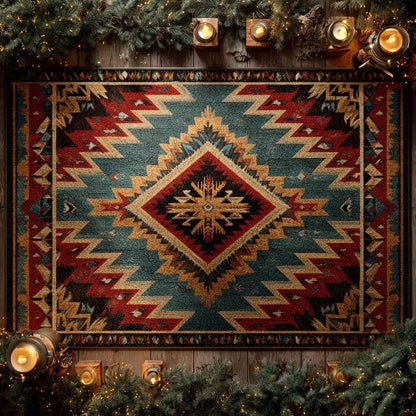 Western Starburst Pattern Area Rug NCU0XD1851