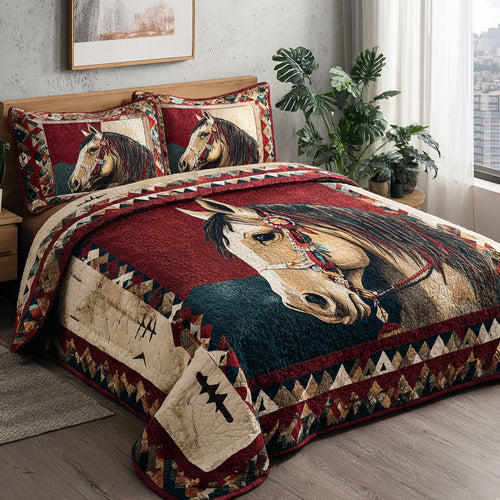 Western Trails 3-Piece Quilted Bedding Set NCU0DK11913