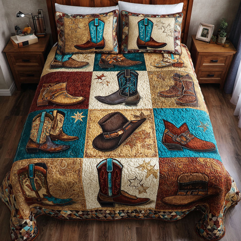 Western Way 3-Piece Quilted Bedding Set NCU0DK12161