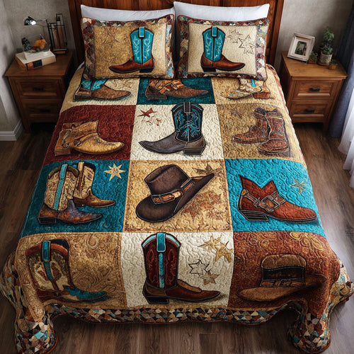 Western Way 3-Piece Quilted Bedding Set NCU0DK12161