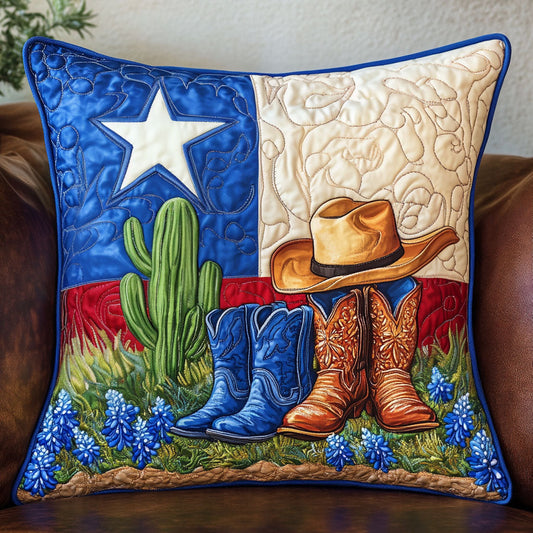 Western Welcome Quilted Pillow Case NCU0NT5906