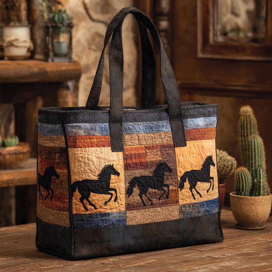 Western Whimsy Quilted Tote Bag NCU0PT8596