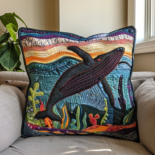 Whale Dance Quilted Pillow Case NCU0DV267