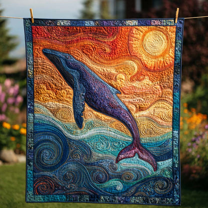 Whale Bay Quilted Blanket NCU0TD117