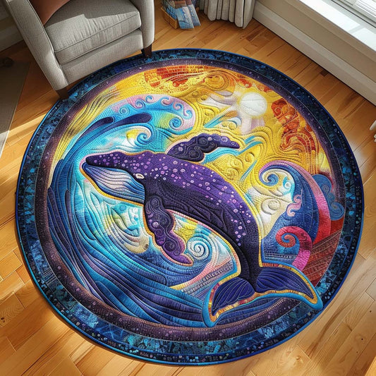 Whale Bay Quilted Round Mat NCU0TD129