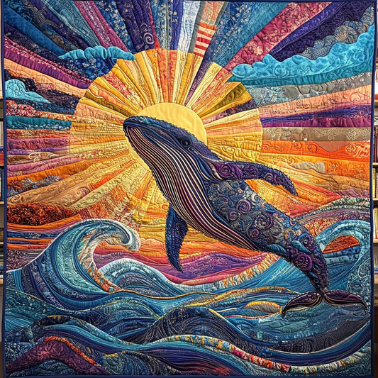 Whale Dance Quilted Blanket NCU0DV4265
