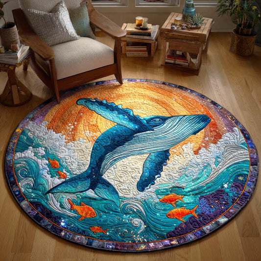 Whale Song Quilted Round Mat NCU0TD276