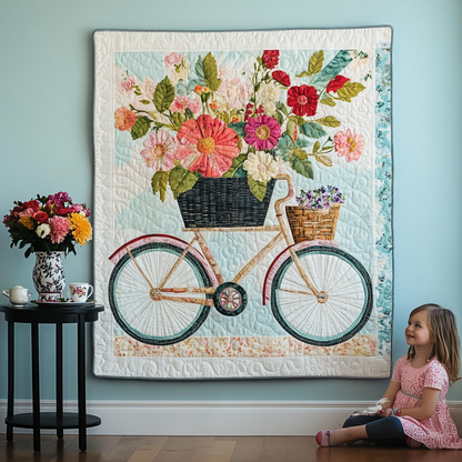 Wheels of Roses Art Quilt Hanging NCU0TL1003