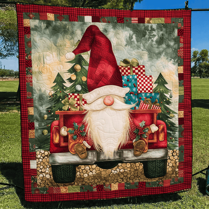 Whimsical Gnome Quilted Blanket NCU0TH1044