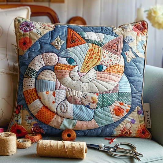 Whimsical Whiskers Quilted Pillow Case NCU0NT054