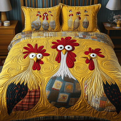 Whimsical Barnyard Bliss 3-Piece Quilted Bedding Set NCU0TH2238
