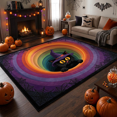 Whimsical Cat Vortex Area Rug NCU0HH2082