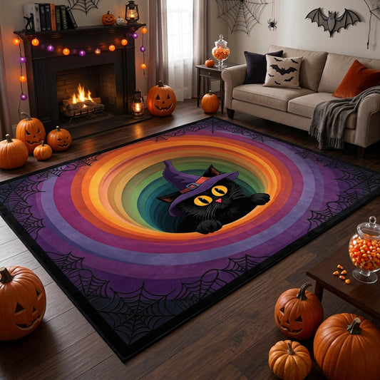 Whimsical Cat Vortex Area Rug NCU0HH2082