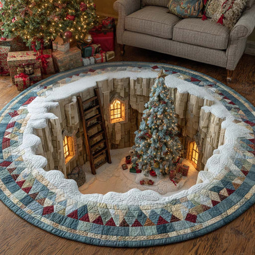 Whimsical Depth Quilted Round Mat NCU0NT11253