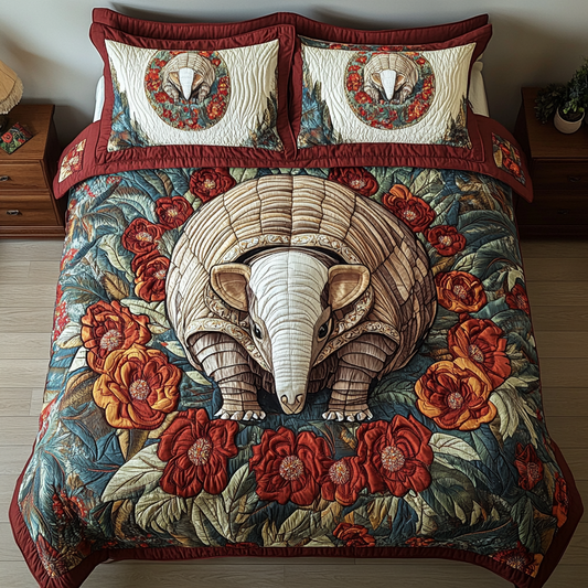 Whimsical Design 3-Piece Quilted Bedding Set NCU0DK6543