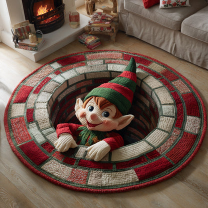 Whimsical Elf Quilted Round Mat NCU0HH1175
