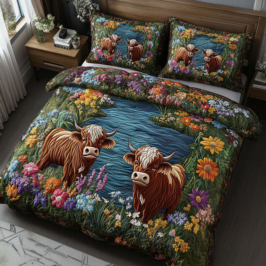 Whimsical Farm Vibes 3-Piece Quilted Bedding Set NCU0PT5732