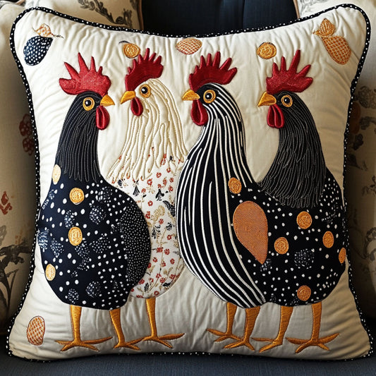Whimsical Feathers Quilted Pillow Case NCU0NT6264