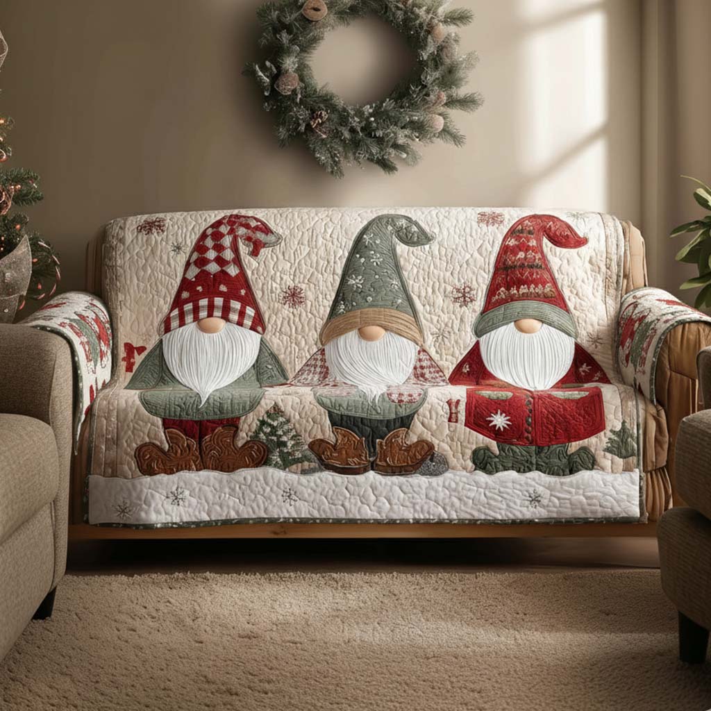 Whimsical Gnome Quilted Sofa Cover NCU0NT11270