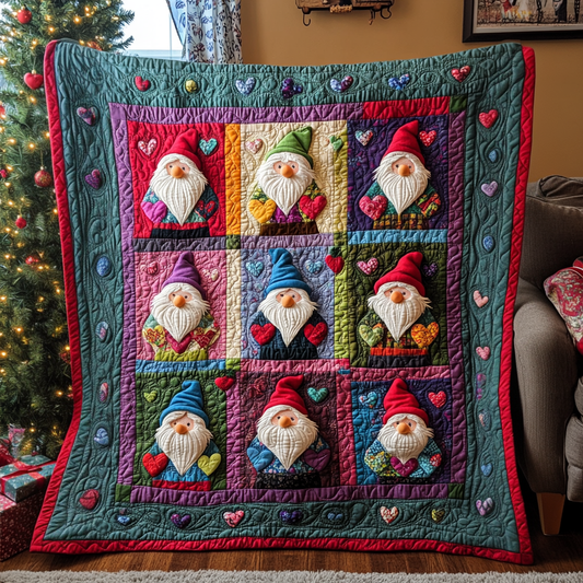 Whimsical Gnomes Quilted Blanket NCU0VH263