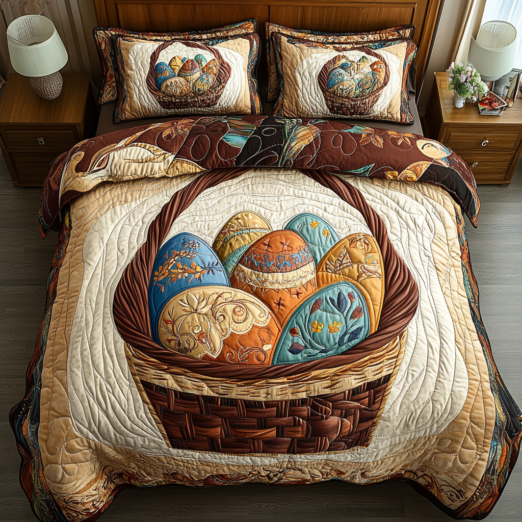 Whimsical Hatch 3-Piece Quilted Bedding Set NCU0DK5219