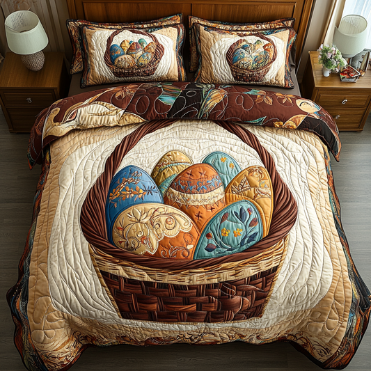 Whimsical Hatch 3-Piece Quilted Bedding Set NCU0DK5219