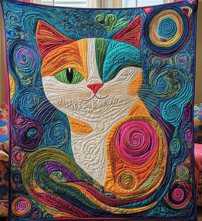 Whimsical Kitty Quilted Blanket NCU0DV672