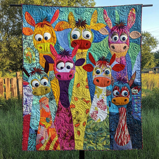 Whimsical Moo Crew Quilted Blanket NCU0PT4468