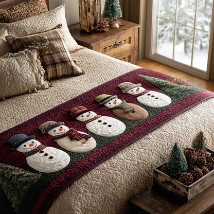 Whimsical Snow Pals Quilted Bed Runner NCU0DV8598