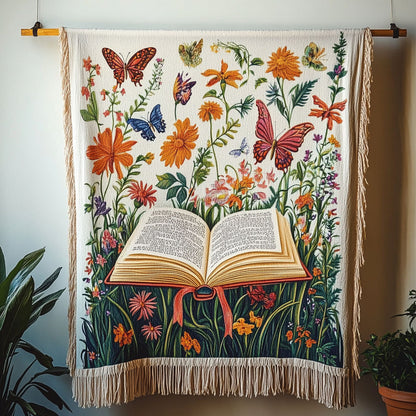 Whimsical Story Garden Woven Sofa Blanket NCU0NT4755