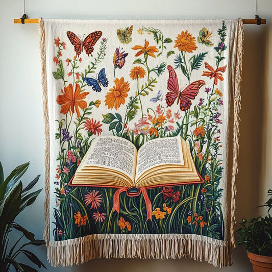 Whimsical Story Garden Woven Sofa Blanket NCU0NT4755