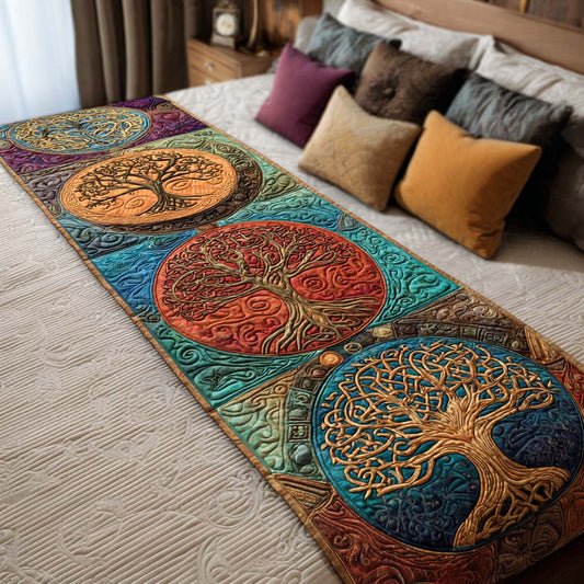 Whimsical Trees Quilted Bed Runner NCU0NT8585