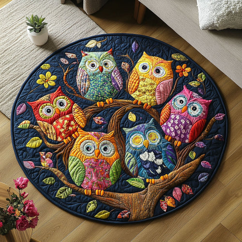 Whimsical Watchers Quilted Round Mat NCU0PT5862
