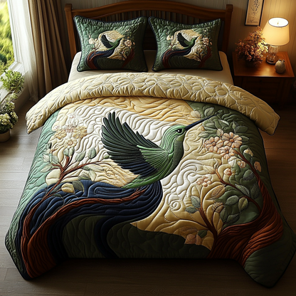 Whimsical Wings 3-Piece Quilted Bedding Set NCU0DV5385