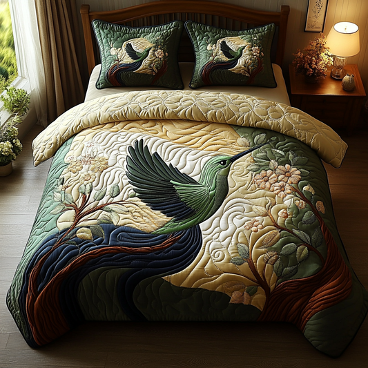 Whimsical Wings 3-Piece Quilted Bedding Set NCU0DV5385