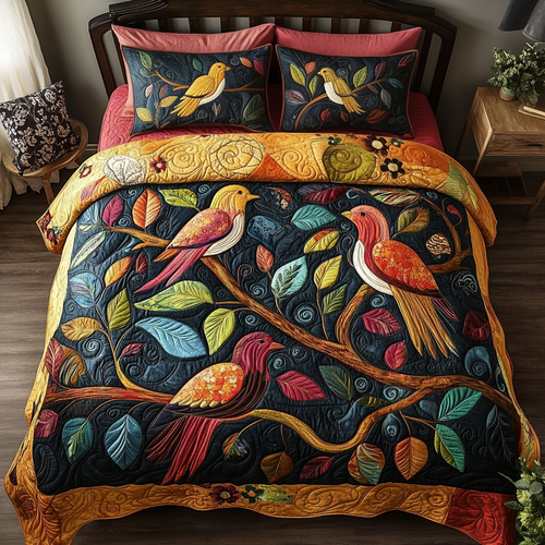 Whimsical Wings 3-Piece Quilted Bedding Set NCU0VH1104