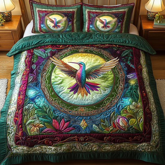 Whimsical Wings 3-Piece Quilted Bedding Set NCU0VH1220