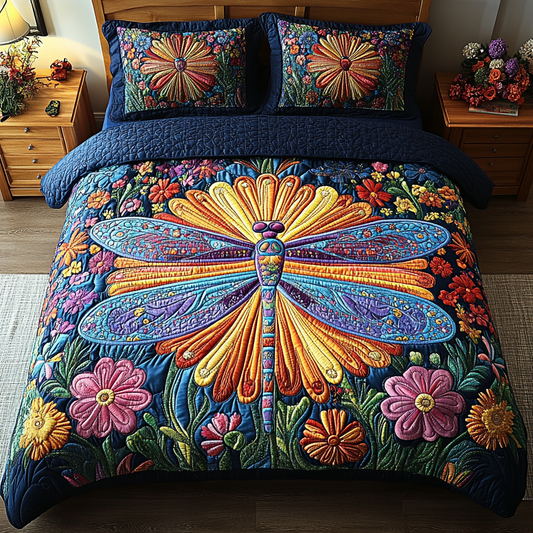 Whimsical Wings 3-Piece Quilted Bedding Set NCU0DV4637