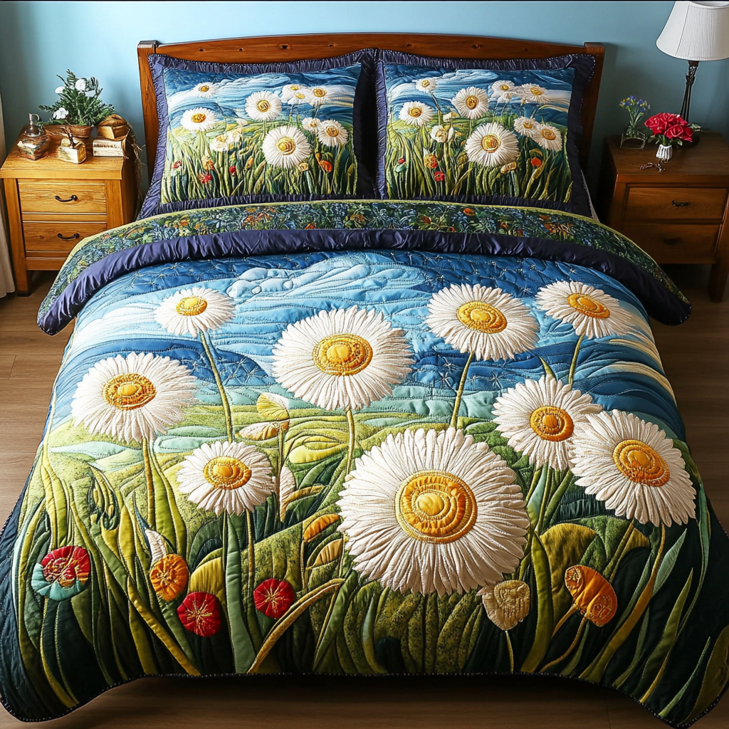 Whimsical Wishes 3-Piece Quilted Bedding Set NCU0DK5940