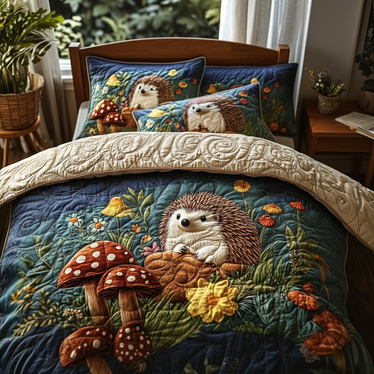 Whimsical Woodland 3-Piece Quilted Bedding Set NCU0DV3995