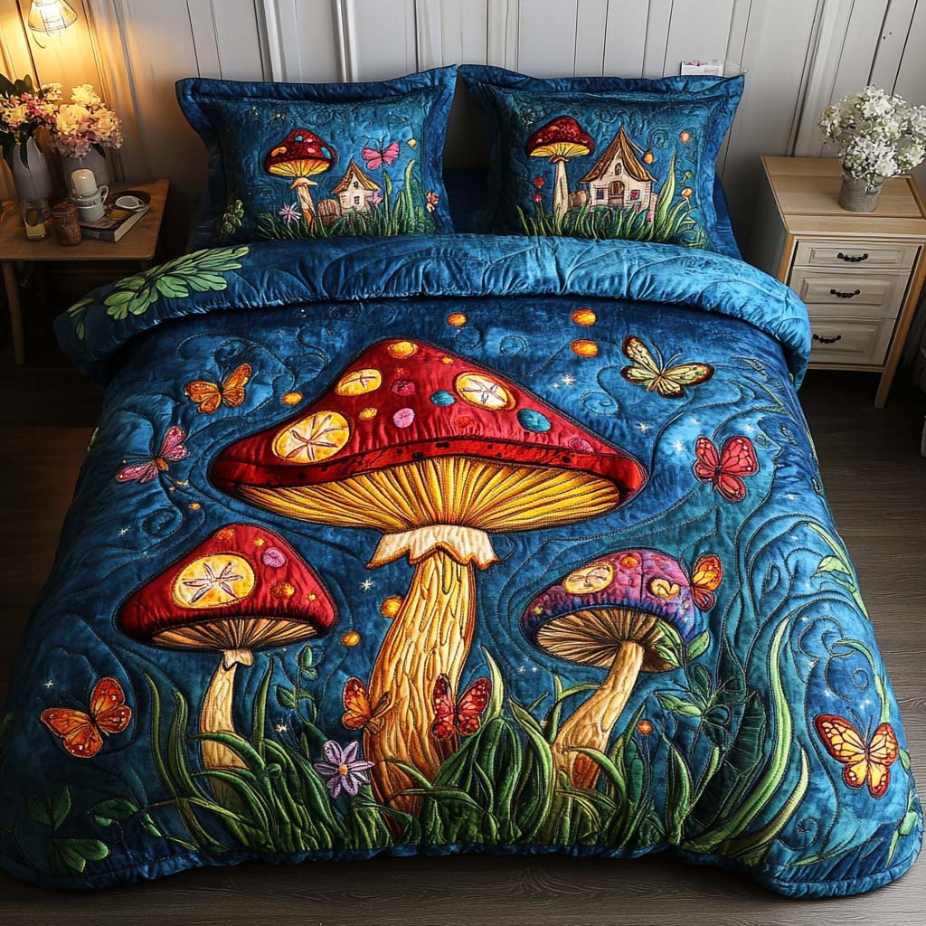 Whimsical Woods 3-Piece Quilted Bedding Set NCU0NT7892