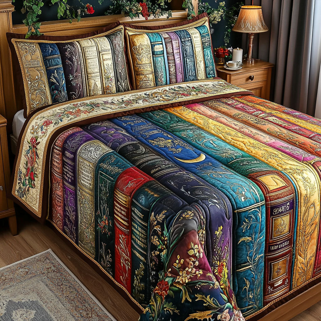 Whimsical Words 3-Piece Quilted Bedding Set NCU0PT5919