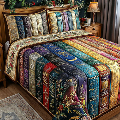Whimsical Words 3-Piece Quilted Bedding Set NCU0PT5919