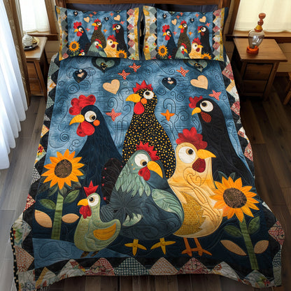 Chicken Quilted Bedding Set NCU0VT03