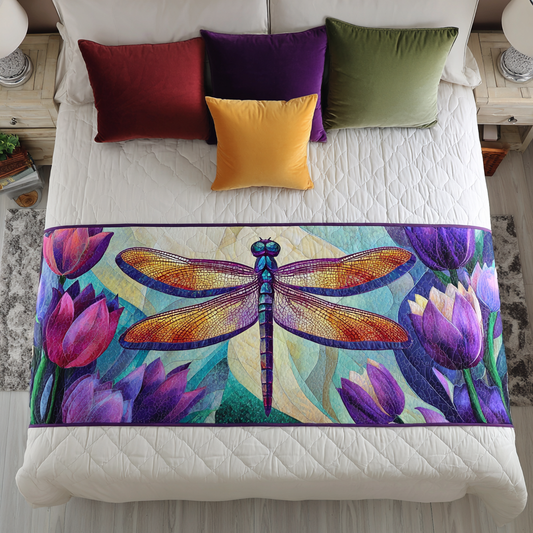 Whimsy Dragonfly Quilted Bed Runner NCU0DK8853