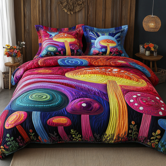 Whimsy Glow 3-Piece Quilted Bedding Set NCU0VL2577